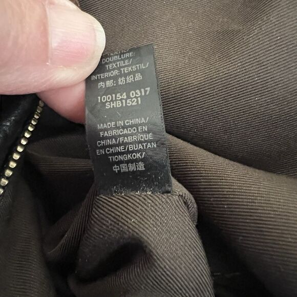 Fossil Explorer XL Black Leather Fold Over Crossbody Hobo Tote Shoulder Bag - Picture 11 of 16